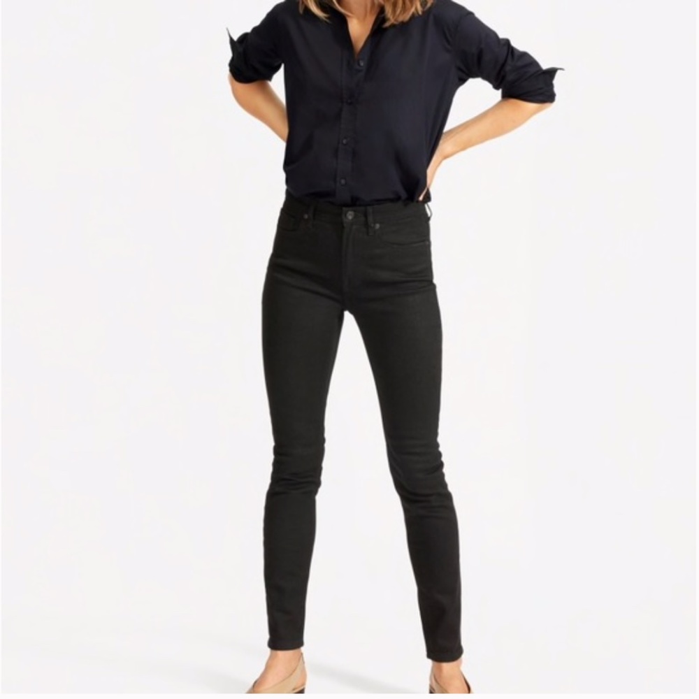 Everlane Mid-Rise Skinny Jeans in Black, 24 Ankle